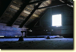 Attic of pioneer cabin